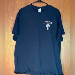 Irish American Patriot by Choice. Mens XL T shirt. Cool Graphic on back. EUC